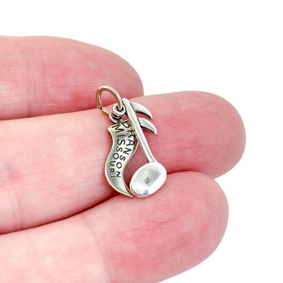 Vintage Sterling Silver 925 Branson Missouri Musical Note Charm Pendant - Picture 1 of 6